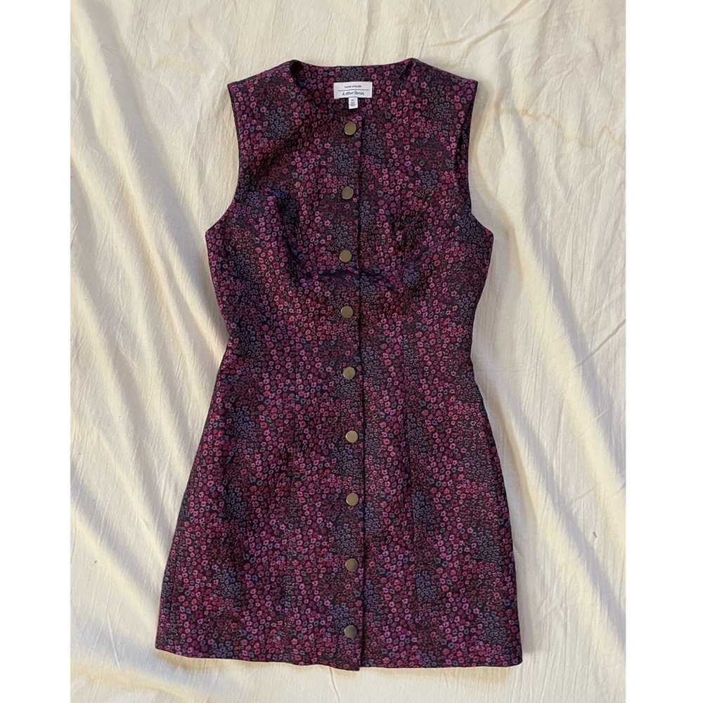 & other stories brocade mini dress